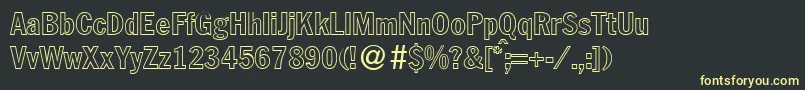 FranklinheadlinecondoutBoldDb Font – Yellow Fonts on Black Background