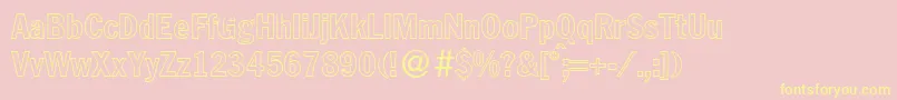 FranklinheadlinecondoutBoldDb Font – Yellow Fonts on Pink Background