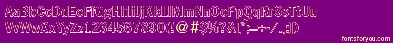 FranklinheadlinecondoutBoldDb Font – Yellow Fonts on Purple Background