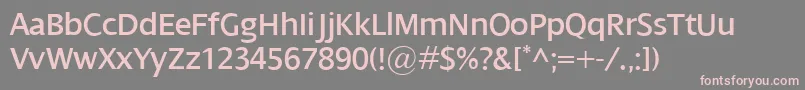 Dialog Font – Pink Fonts on Gray Background