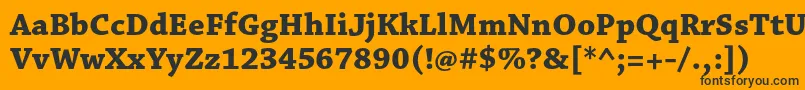 ChaparralproBoldcapt Font – Black Fonts on Orange Background