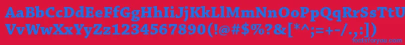 ChaparralproBoldcapt Font – Blue Fonts on Red Background