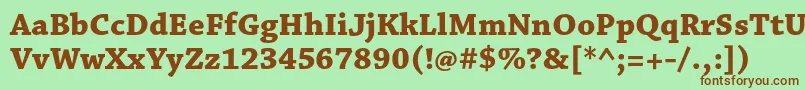 ChaparralproBoldcapt Font – Brown Fonts on Green Background