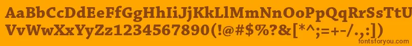 ChaparralproBoldcapt Font – Brown Fonts on Orange Background