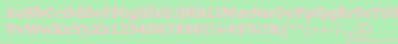 ChaparralproBoldcapt Font – Pink Fonts on Green Background