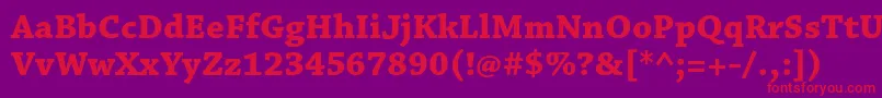 ChaparralproBoldcapt Font – Red Fonts on Purple Background