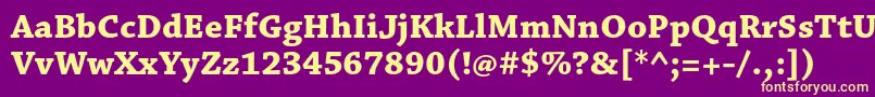 ChaparralproBoldcapt Font – Yellow Fonts on Purple Background