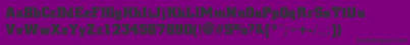 CivicblackRegular Font – Black Fonts on Purple Background