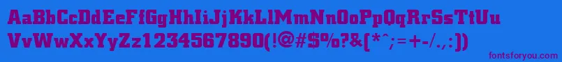 CivicblackRegular Font – Purple Fonts on Blue Background