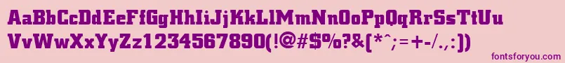 CivicblackRegular-Schriftart – Violette Schriften auf rosa Hintergrund