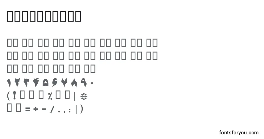 Шрифт BJadidBold – алфавит, цифры, специальные символы