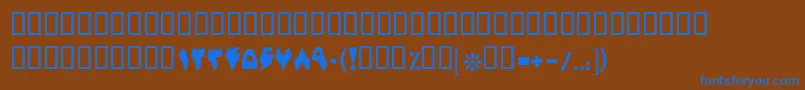 Шрифт BJadidBold – синие шрифты на коричневом фоне