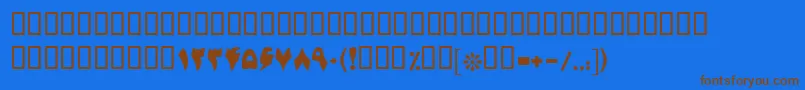 BJadidBold Font – Brown Fonts on Blue Background