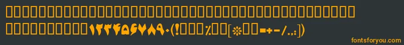 Шрифт BJadidBold – оранжевые шрифты на чёрном фоне