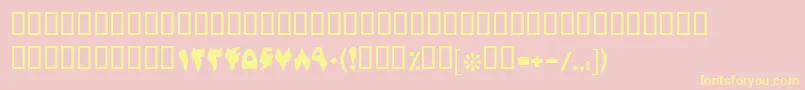 BJadidBold Font – Yellow Fonts on Pink Background
