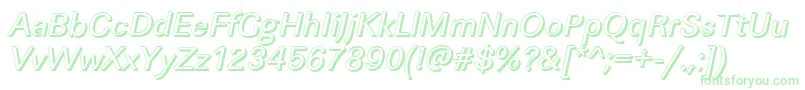 fuente LinearshItalic – Fuentes Verdes Sobre Fondo Blanco