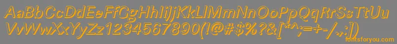 Czcionka LinearshItalic – pomarańczowe czcionki na szarym tle