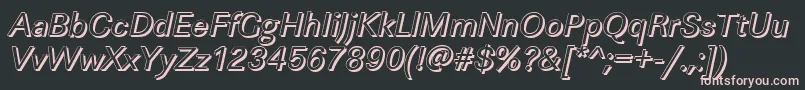 LinearshItalic Font – Pink Fonts on Black Background