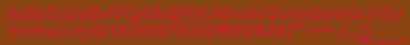 LinearshItalic Font – Red Fonts on Brown Background