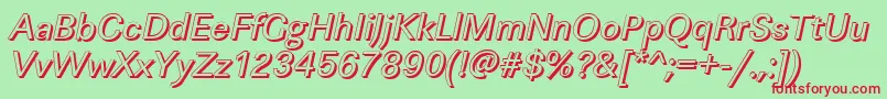 Шрифт LinearshItalic – красные шрифты на зелёном фоне