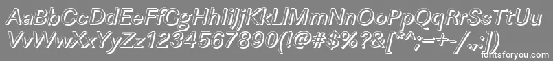 Шрифт LinearshItalic – белые шрифты на сером фоне