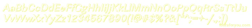 Więcej informacji o czcionce LinearshItalic Czcionka LinearshItalic – żółte czcionki