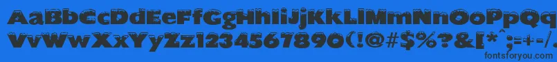 ChilledRegular Font – Black Fonts on Blue Background