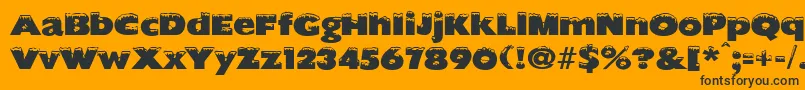 ChilledRegular Font – Black Fonts on Orange Background