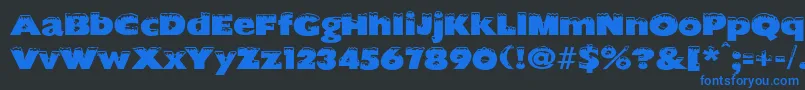 ChilledRegular Font – Blue Fonts on Black Background