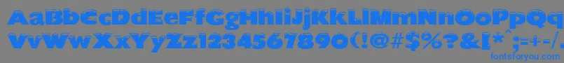 ChilledRegular Font – Blue Fonts on Gray Background