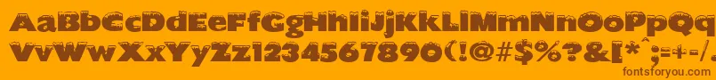 ChilledRegular Font – Brown Fonts on Orange Background