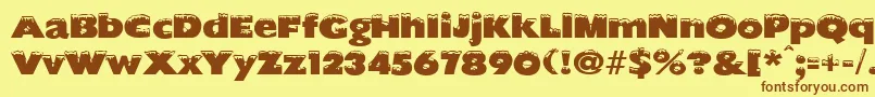 ChilledRegular Font – Brown Fonts on Yellow Background