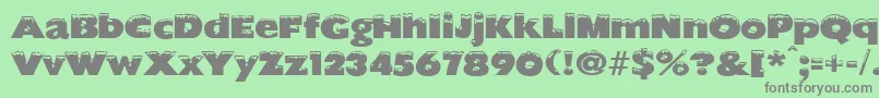 ChilledRegular Font – Gray Fonts on Green Background