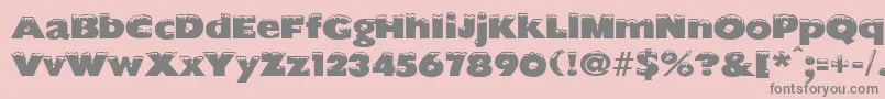 ChilledRegular Font – Gray Fonts on Pink Background