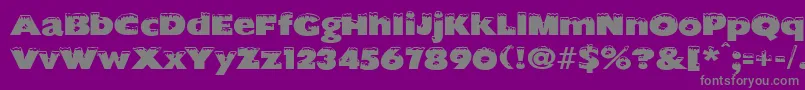 ChilledRegular Font – Gray Fonts on Purple Background