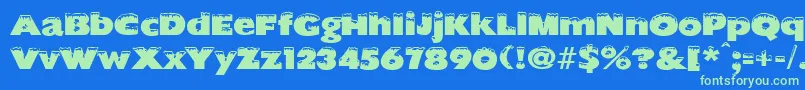 ChilledRegular Font – Green Fonts on Blue Background