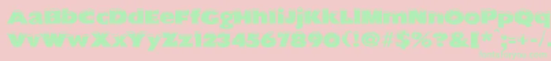 ChilledRegular Font – Green Fonts on Pink Background