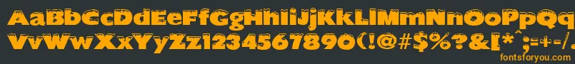 ChilledRegular Font – Orange Fonts on Black Background