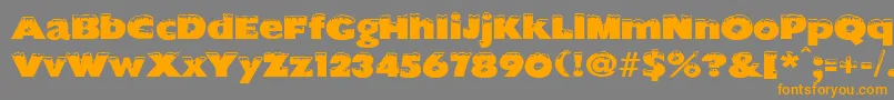 ChilledRegular Font – Orange Fonts on Gray Background