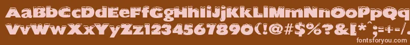 ChilledRegular Font – Pink Fonts on Brown Background