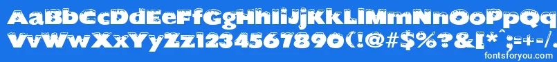 ChilledRegular Font – White Fonts on Blue Background