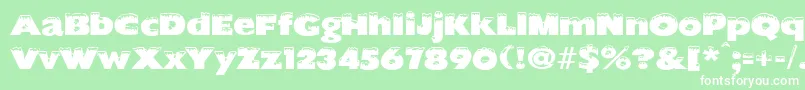 ChilledRegular Font – White Fonts on Green Background