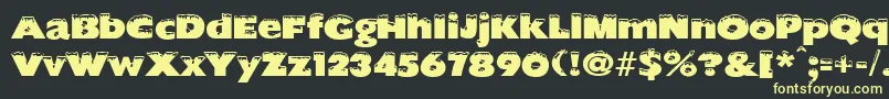 ChilledRegular Font – Yellow Fonts on Black Background