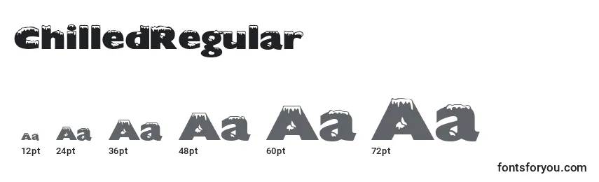 ChilledRegular Font Sizes