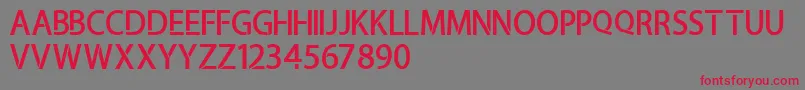 Amaliamutia Font – Red Fonts on Gray Background
