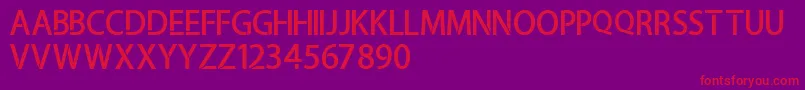 Amaliamutia Font – Red Fonts on Purple Background