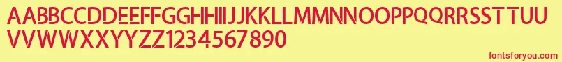 Amaliamutia Font – Red Fonts on Yellow Background