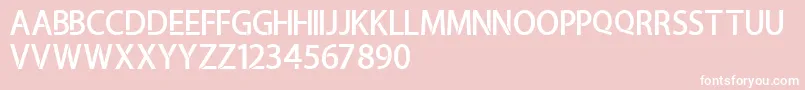 Amaliamutia-Schriftart – Weiße Schriften auf rosa Hintergrund