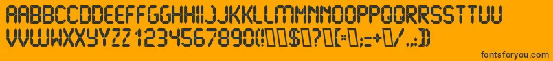 LiquidcrystalExbold Font – Black Fonts on Orange Background