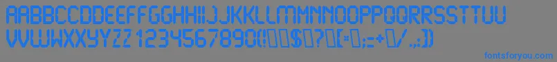 LiquidcrystalExbold Font – Blue Fonts on Gray Background